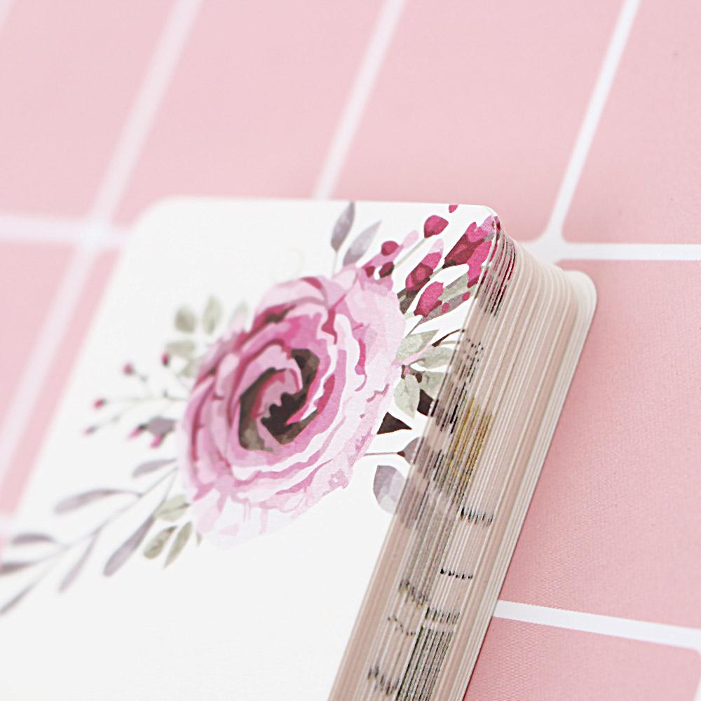 40 PCs/lot Creative Message Card Book Holder Flower Pattern Vintage Word Card Bookmark Gift Tag