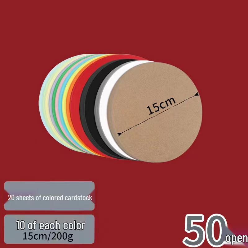 Двусторонняя черно-белая круглая крафтовая бумага для рисования.