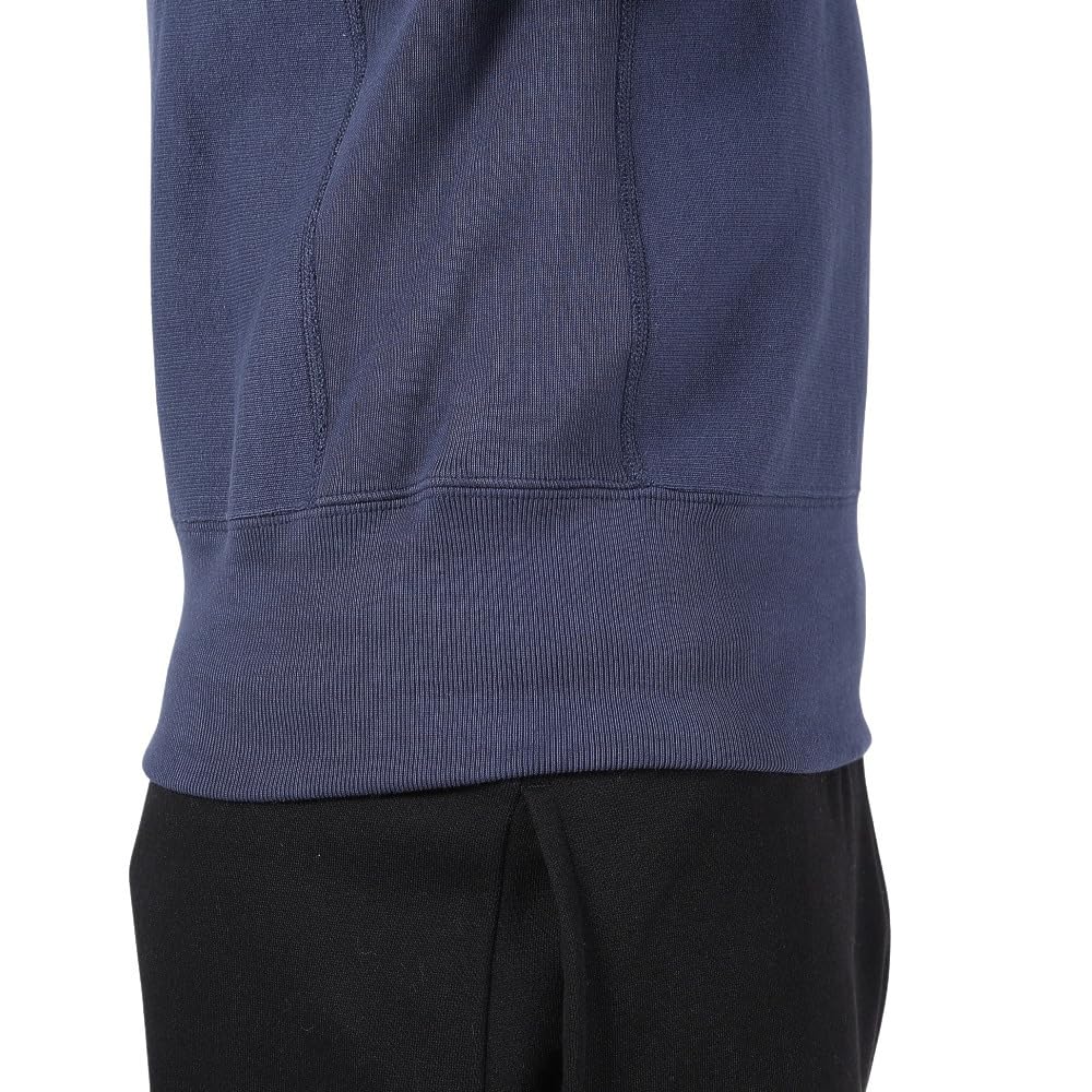 Толстовка с длинным рукавом, начесаная подкладка, круглый вырез, хлопок, США, толстовка с круглым вырезом, темно-синий цвет 2XL [Champion], плотность 11,5 унций(р) ОБРАТНОЕ ПЛЕТЕНИЕ(р) Мужской