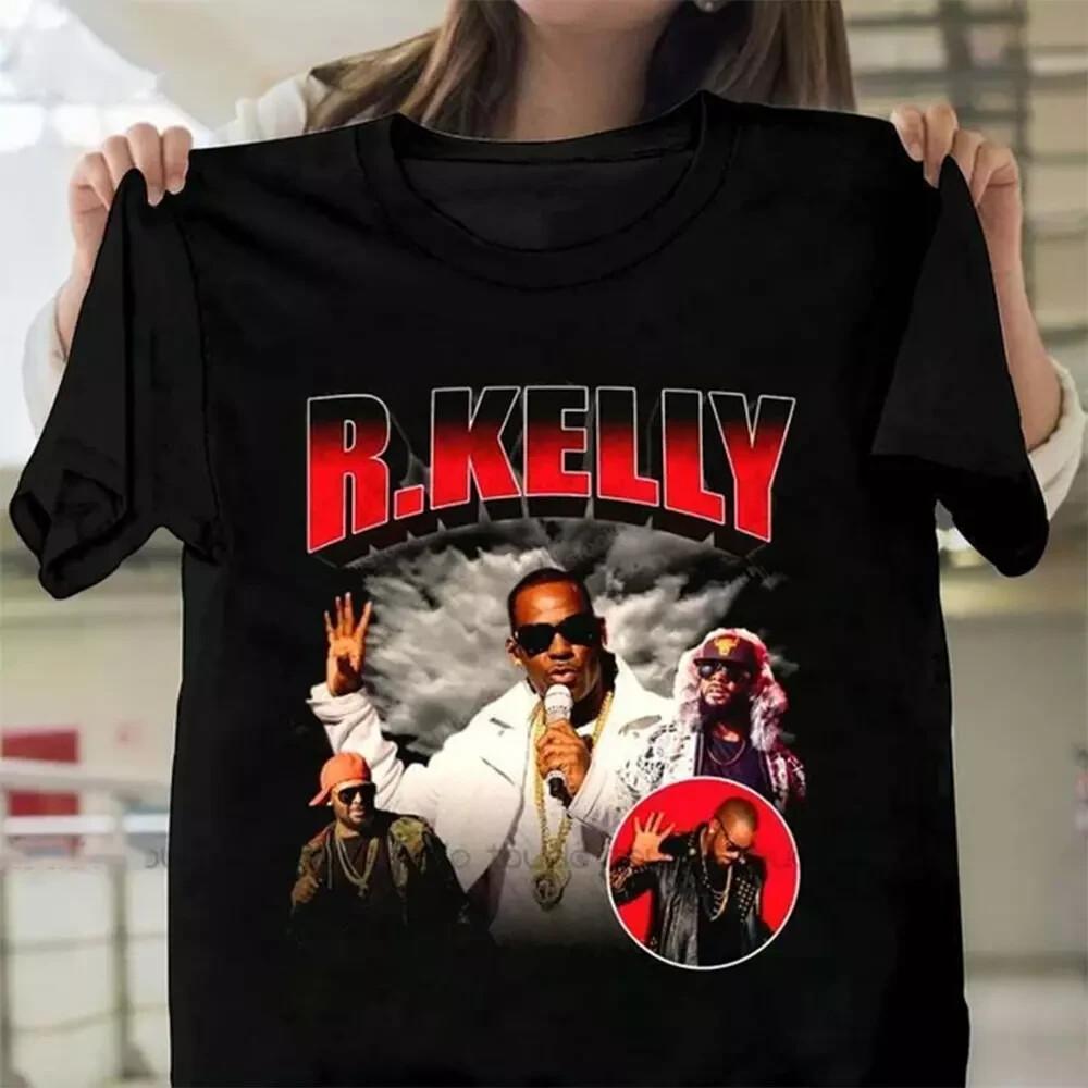 Р. Футболка Kelly Tour Хип-хоп Черная Хлопковая Футболка S-4XL Хлопок Унисекс Футболка