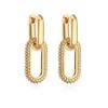 Gold Color Round Hoop Earrings Retro Accessories Luxury Drop Earrings  Women