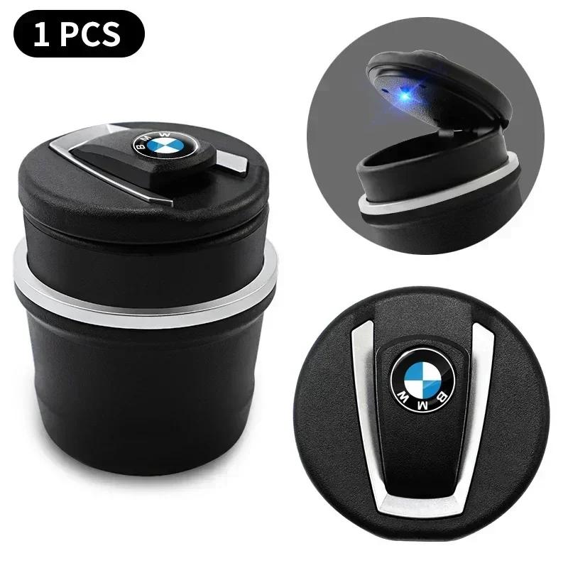 BAIL4 Car Cigarette Ashtray Cup With Lid With LED Light Portable For BMW M M3 M5 M6 X3 E46 E90 E39 F10 F20 F30 G20 E60 E36 E34 X6