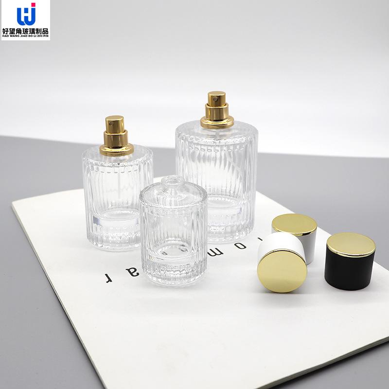 Spot 50ml Vertical Stripe Transparent Spray Perfume Sample Bottle