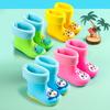 Новые зимние детские непромокаемые сапоги, корейская версия, детская водная обувь с героями мультфильмов и животных, бархатные теплые непромокаемые сапоги для мальчиков и девочек
