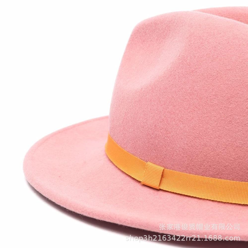 European and American style wool top hat wool felt jazz top wool woolen jazz hat autumn and winter new women