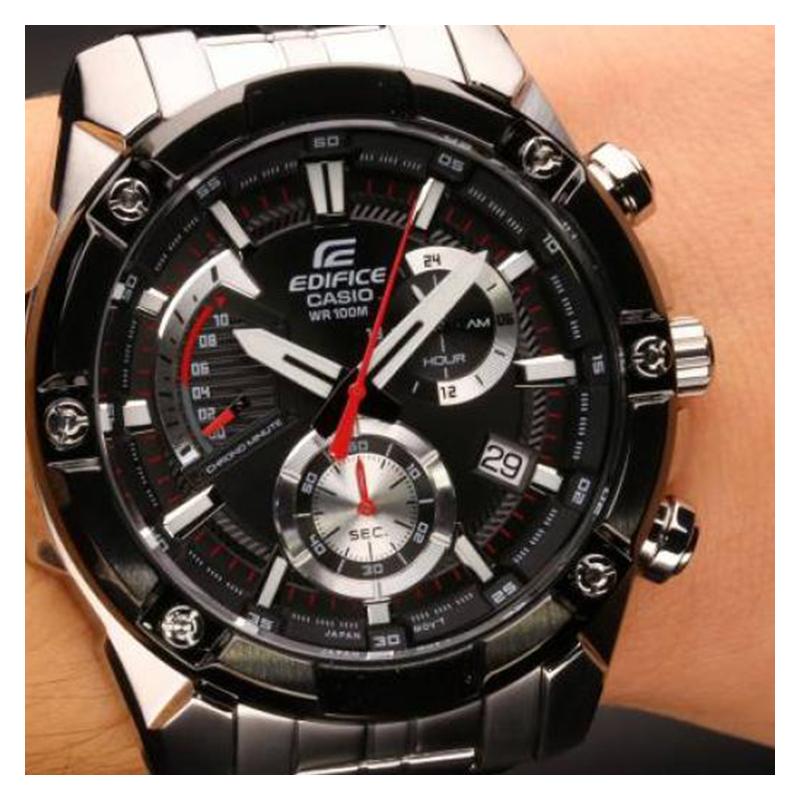 Casio CASIOEDIFICE водонепроницаемые и универсальные кварцевый механизм стальной ремешок японские и корейские часы мужские часы черный циферблат EFR-559DB-1A