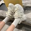 Новые серые универсальные туфли Little Dad в гонконгском стиле. Легкие студенческие спортивные туфли на толстой подошве.