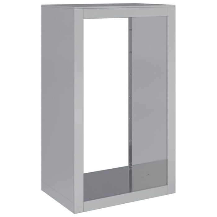 VidaXL Portant de bois de chauffage 60x40x100 cm acier galvanisé, magasin de bûches, porte-bûches de cheminée, support de 850994