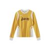 X Ambush NBA Lakers Letter Print Splice Pullover Crew Neck Sweatshirt Women Tops Gold DB9568-723