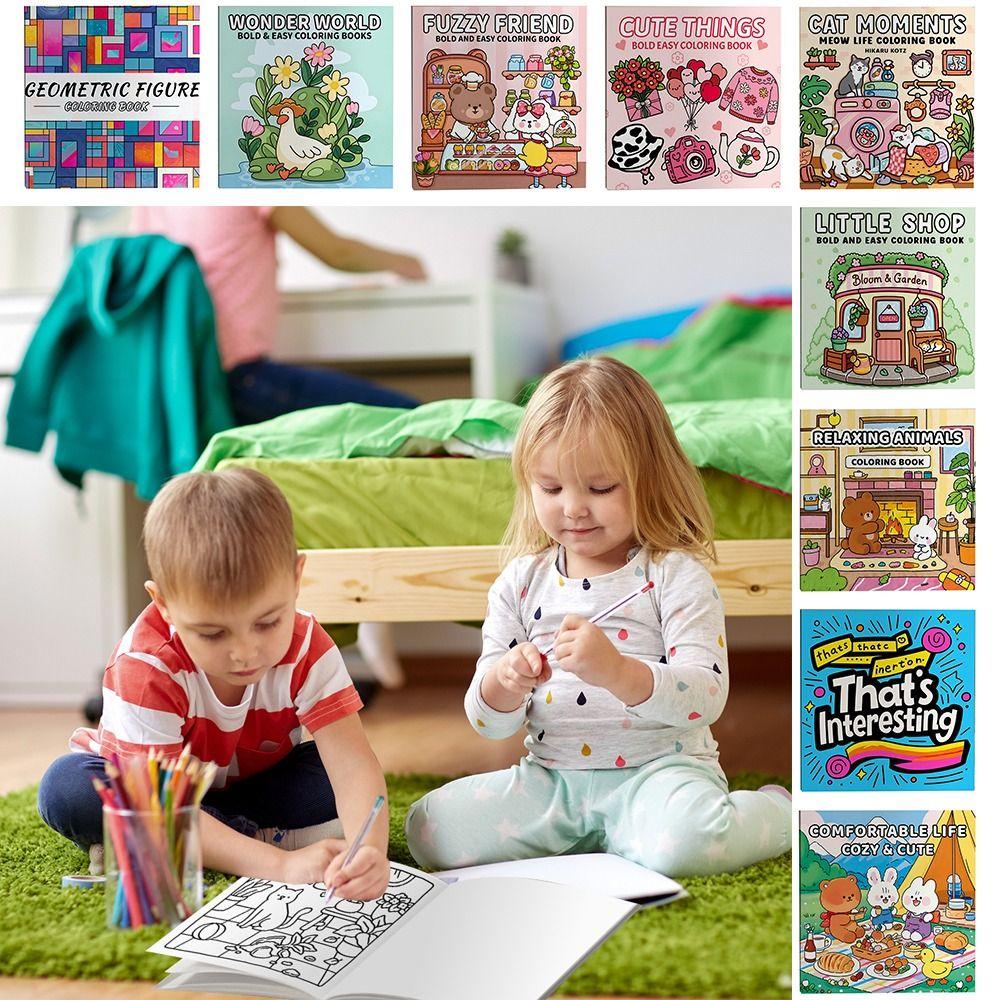 Stress Relief Graffiti Painting Book Cartoon Paperback Montessori Drawing Toy for Adults And Teens