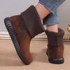 New Autumn Winter Korean-style Women's Plus Size Short Boots Round Toe