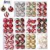 6pcs Christmas Balls 6cm Xmas Party Hanging Ball Bright Ball Christmas Tree Ornaments New Year Gift Christmas Decoration