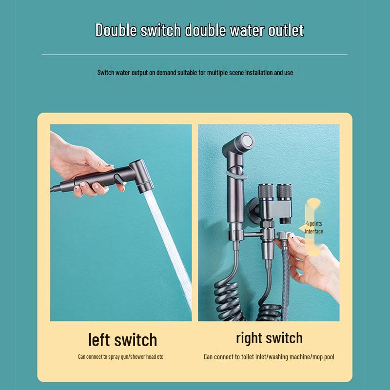 Полностью медный набор биде с напорным распылителем для ванной комнаты