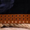 Интересный ремень унисекс с перфорацией из натуральной кожи GRANDE PELLE Leather Belt 21474 Рыжий