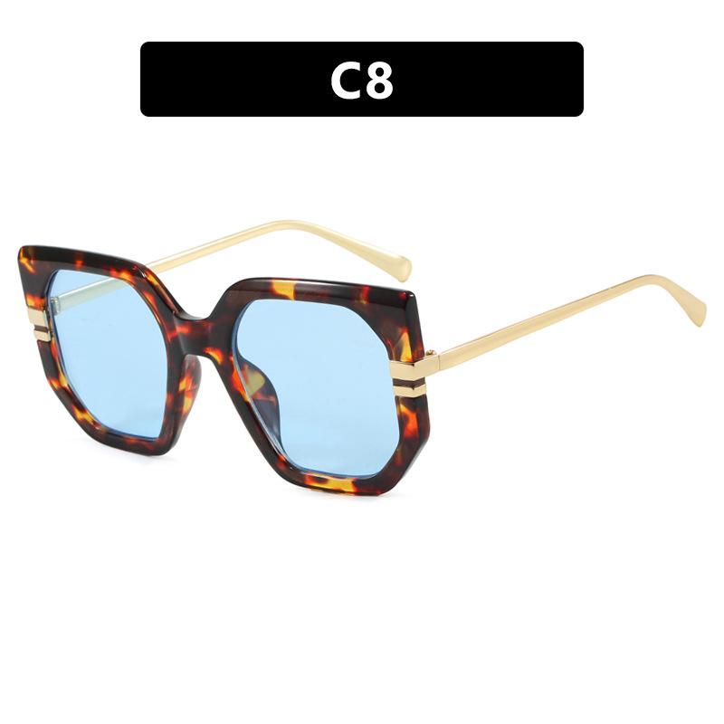 Irregular large frame sunglasses, new fashion sunscreen sunglasses, trendy personalized sunglasses, high-end women