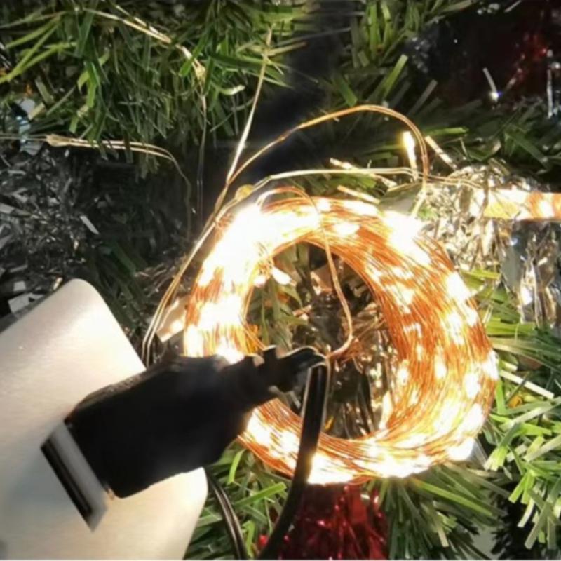 1/2 метра USB светодиодные гирлянды из медной серебряной проволоки водонепроницаемые светодиодные гирлянды для украшения рождественской свадебной вечеринки