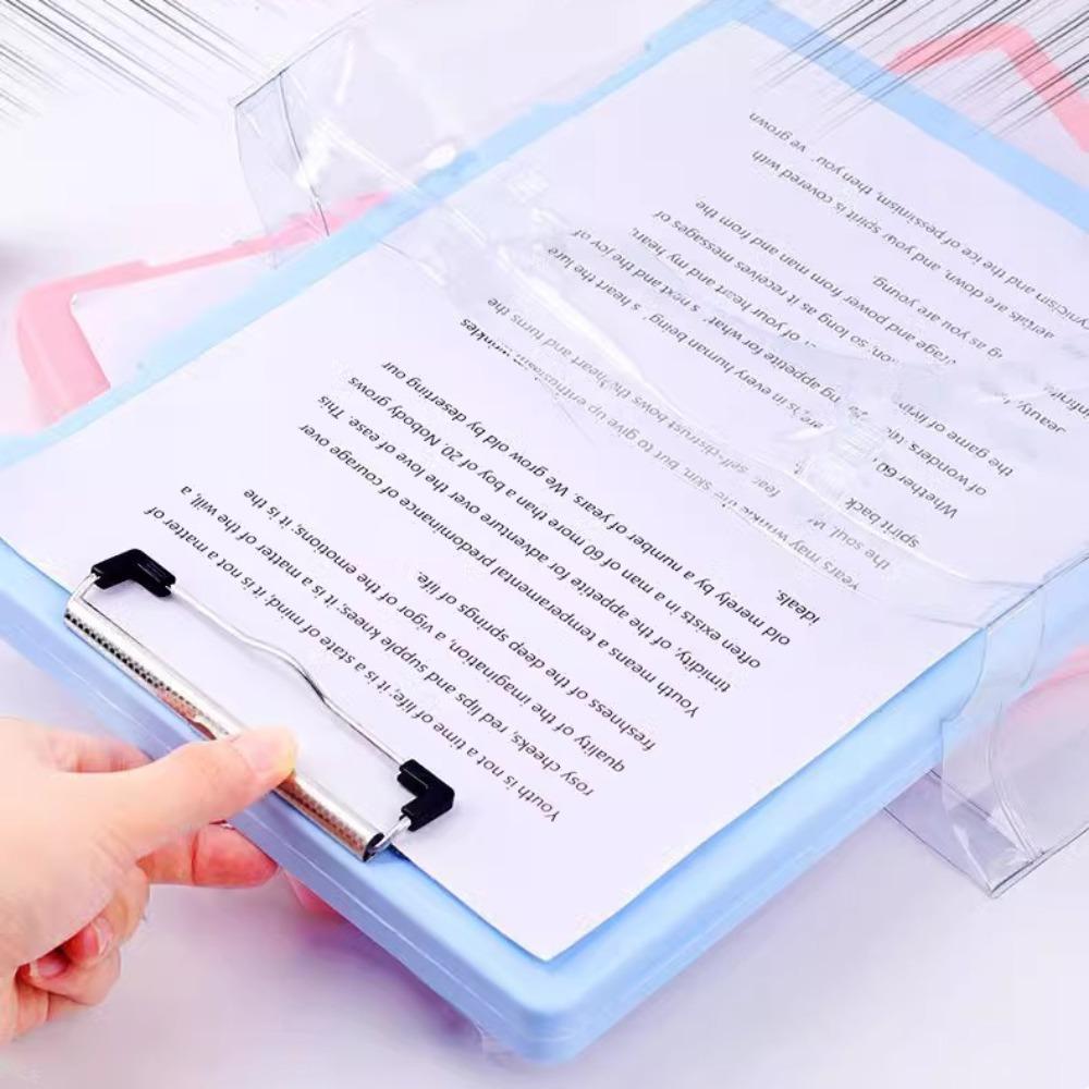 Multi-function File Splint Storage Box Writing Board Side Opening Clasps Folder School Stationery