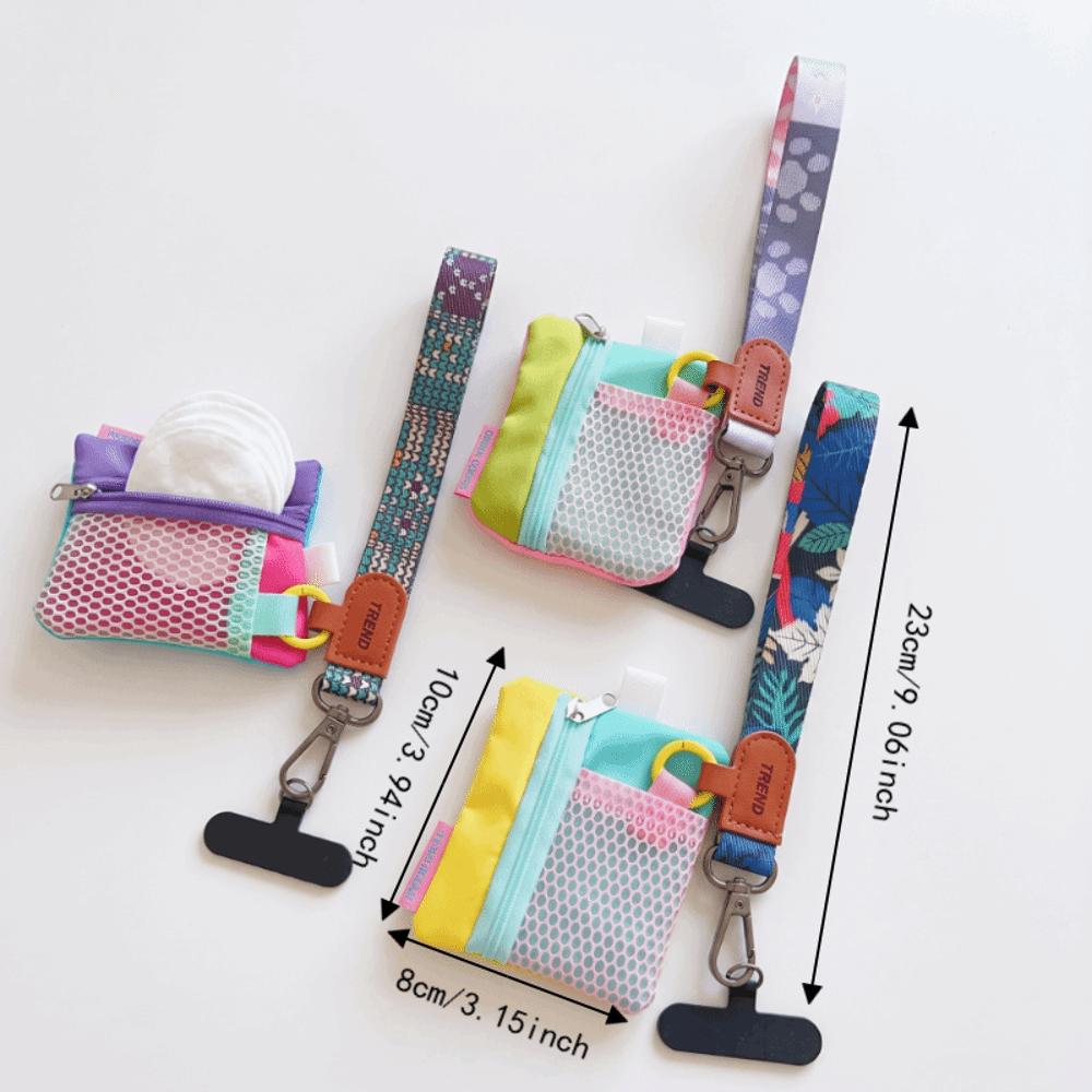 Portable Mini Storage Bag With Wrist Strap Mini Zipper Bag Mini Size Mini Key Bag Outdoor Use