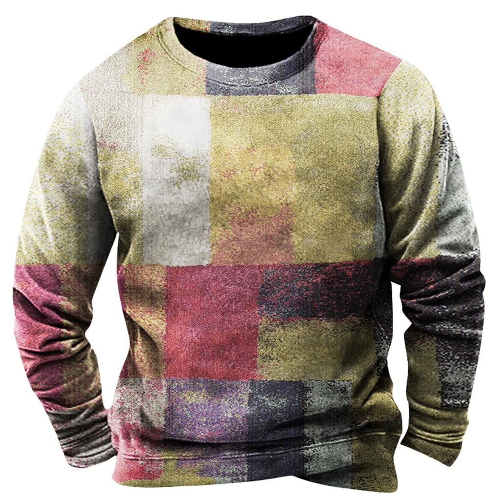 Men'S Printed Sweatshirt Outdoor Ethnic Printed Loose Long Sleeved