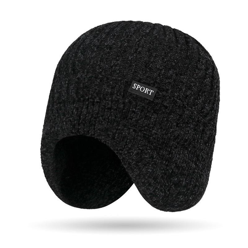 Зимняя шапка и наушники из синели: Ветрозащитная, плотная, теплая вязаная шапка для велоспорта для мужчин и женщин.