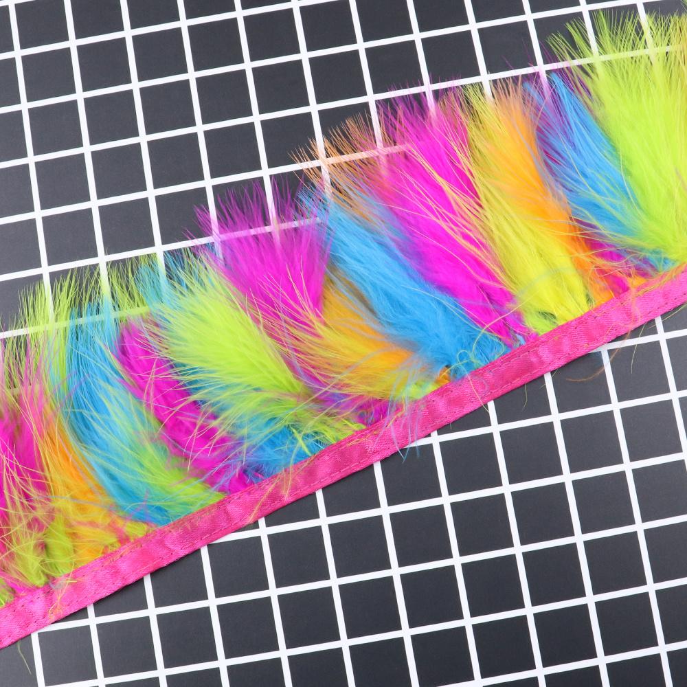 8-10Cm Marabou Turkey Feathers Trim Ribbon Diy Crafts Wedding Party Decor Sewing Clothing Accessories Handmade Home Plume Decor