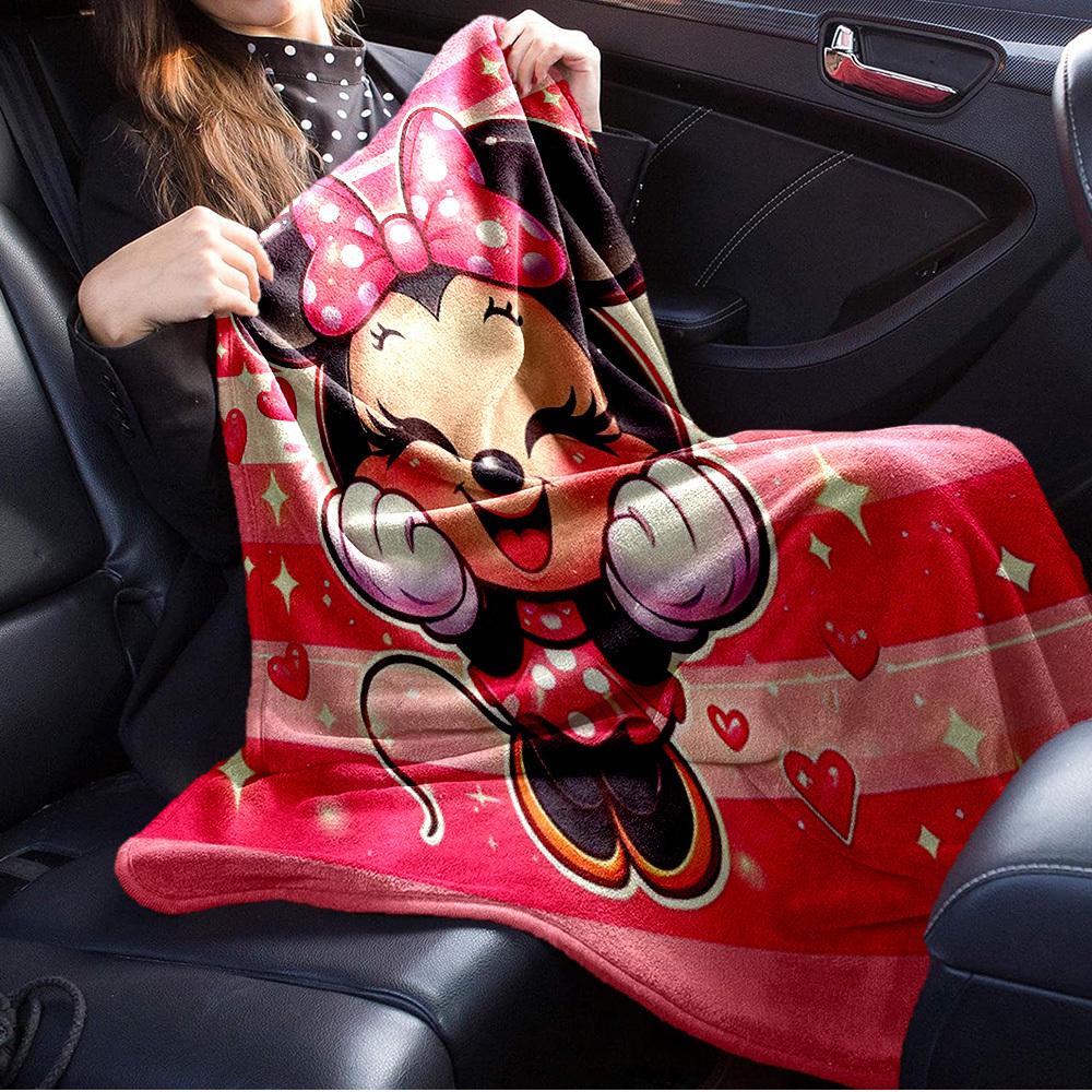 1pc Throw Blanket - Cute Cartoon Mouse Design, Soft Warm Bed Coverlet for Room Decor,