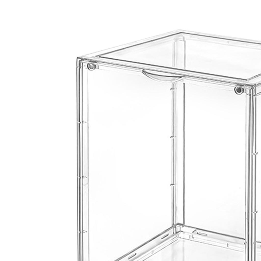 Doll Display Case Dust Proof Large Capacity Magnetic Protective Doll Storage Showcase for