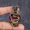 Мистический топаз Ручная работа Медная проволока Обертка Ювелирный кулон 2,21" R1C92
