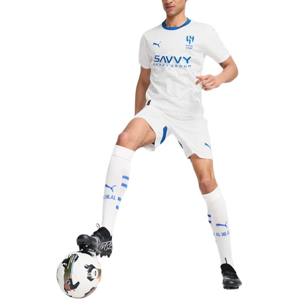 Puma DRYCELL Аль-Хиляль Саудовский ФК. 24/25 Выездная Реплика Футболки Мужская Футбольная Футболка Мужская Бело-Синяя Расцветка 778882-02