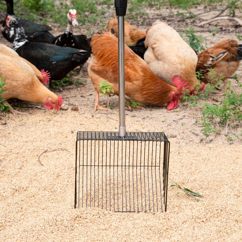 Многофункциональный совок для навоза из нержавеющей стали, регулируемый совок для уборки фекалий длиной 169 см с эргономичной рукояткой