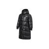 Li Ning Sports Lifestyle Series Solid Color Loose Long Down Jacket Women Outerwear Black AYMT370-3