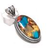 Spiny Oyster Gemstone Handmade 925 Sterling Silver Jewelry Pendant 2.17" L7Z13