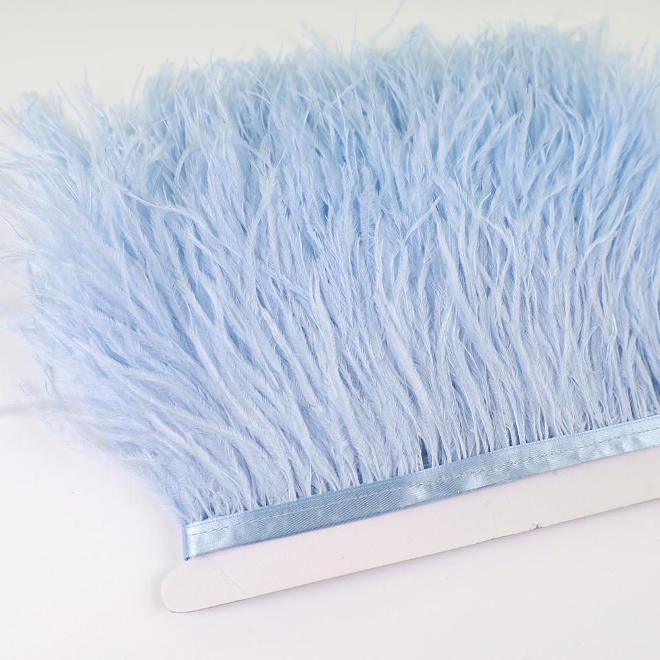 Отделка из перьев страуса 13-18 см, перья на кромке ленты, для DIY, свадебного шитья, украшения платья, поделок, аксессуаров