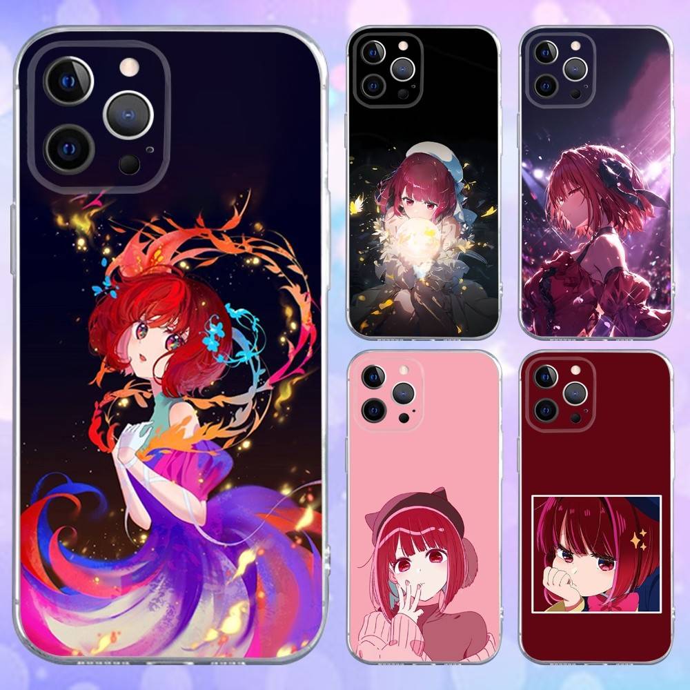 Чехол для телефона Oshi no Ko Kana Arima для iPhone 16e, 16, 15, 14, 13, 12, 11 Plus, Pro, Max, XR, XS, X, Plus, SE, Mini Прозрачный Мягкий Чехол