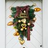 Рождественский венок-капля, украшенный шарами, настенный декор для входной двери для вечеринки