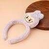 2024 Плюшевая повязка на голову Labubu Красочная Каваи Мультяшная Повязка для умывания Макияжа Милый Аксессуар для волос для девочки Подарки Головной убор