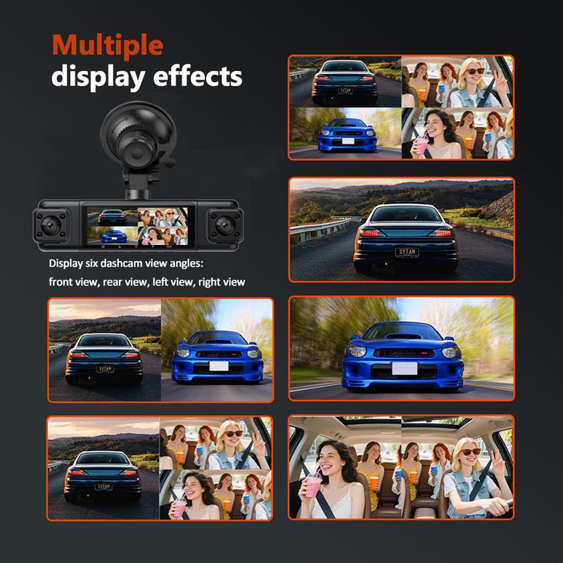 4 Cameras Wifi Car DVR UHD 1080P 4-Lens Inside Vehicle Dash Cam 360° 4 Channel All Sides Car Camera Video Driving Registrator