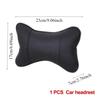 Подушки для шеи автомобиля, двусторонние из искусственной кожи, 1 шт. в упаковке, подголовник для облегчения боли в голове, универсальная автомобильная подушка с наполнителем из волокна