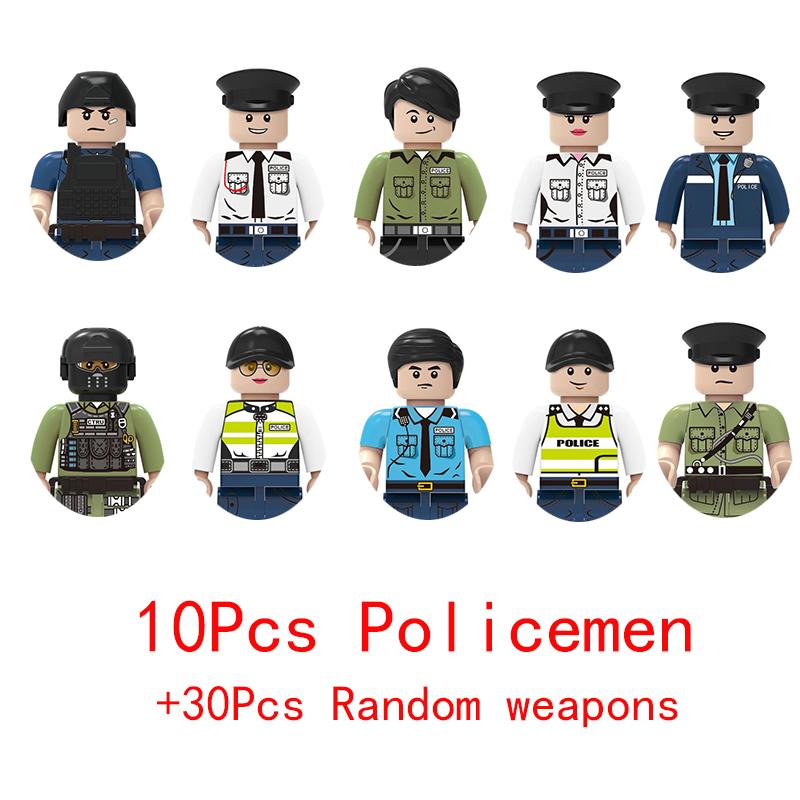 Военная Модель Бронированный Автомобиль SWAT Машина Оружие Армейский Солдат Полиция Бандит Пулемет Строительные Блоки Фигурка Кирпичные Игрушки