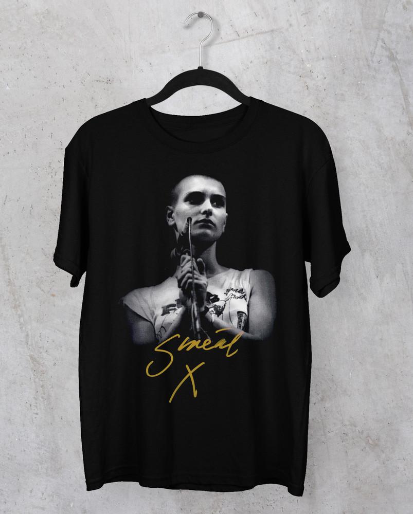 ГОРЯЧЕЕ предложение Sinead O Connor подписанная Черная футболка с коротким рукавом Все размеры S-5XL Унисекс