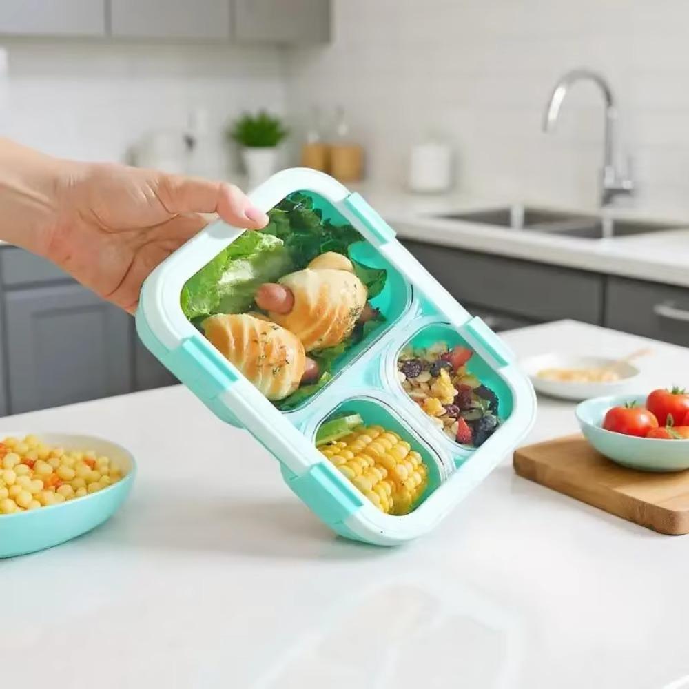 with Tableware Macaron Color Lunchbox With Tableware Camping Food Container Kitchen Supplies