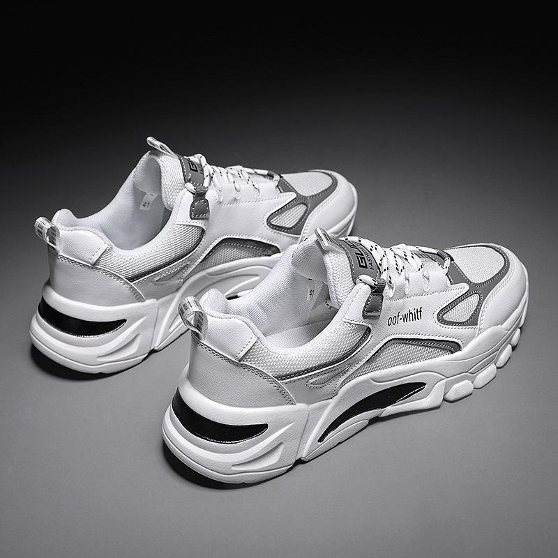 Мужские модные повседневные кроссовки в корейском стиле "Dad Shoes" на толстой подошве с дизайном, увеличивающим рост