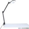 Beauty Cosmetic Tattoo Manicure 5x Magnifying Lighted Desk Magnifier Light Lamp With Clamp