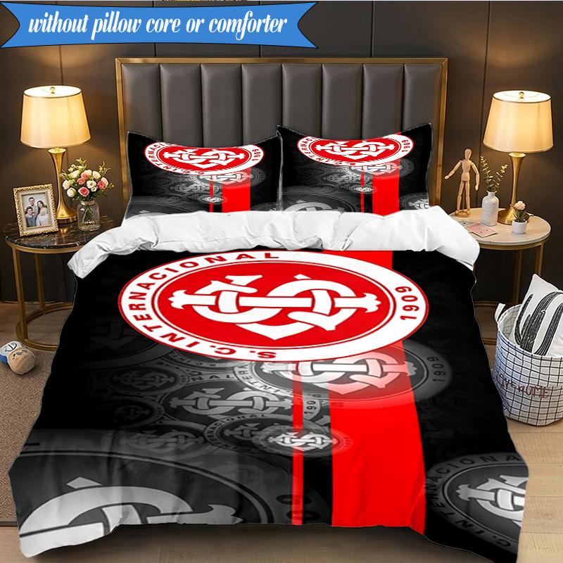 Intercontinental Football Crest 3pcs Bedding,Including 1pc Duvet Cover And 2pcs Pillowcases Perfect for Christmas,Ideal for Bedroom, Dormitory