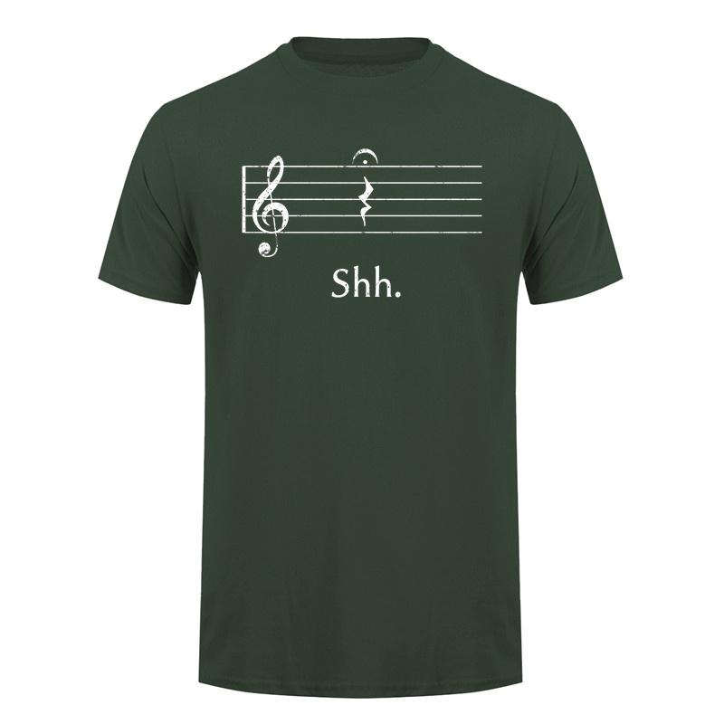 Shh Quarter Rest Fermata Funny Music Graphic Tshirts Musician Teacher Band Lover Cotton Tshirt Tops Da465