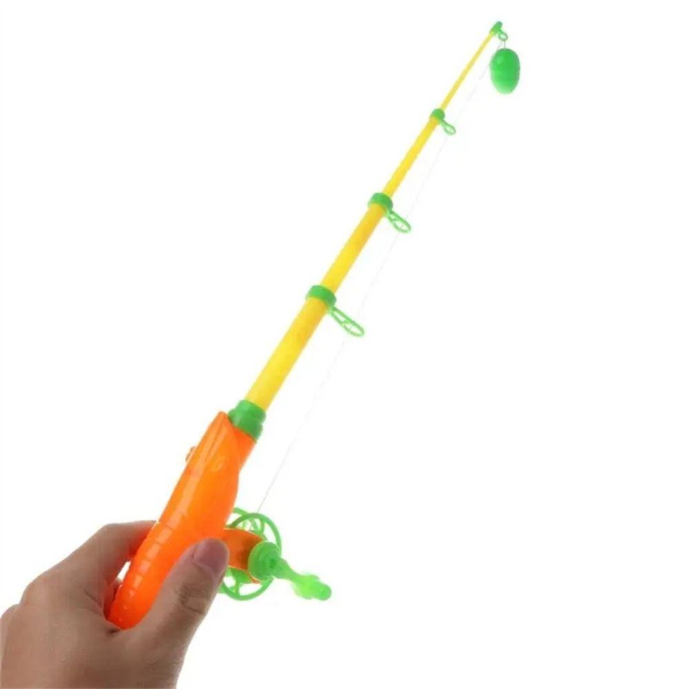 Retractable Fish Model Toy Magnet Hooks Fishing Toy Children Toy Kids Fishing Rod Fun Game