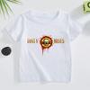 3T~9T Roll Band Gun N Roses Children's T-shirt Men's and Women's Pop Music Short Sleeve Top Children's Casual Wear