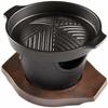 Commercial-grade, Single-serving Stove with Yakiniku Plate and Dedicated Wooden Base. Cast Iron Yakiniku Stove, Genghis Khan Pot, and Grill. KIPROSTAR