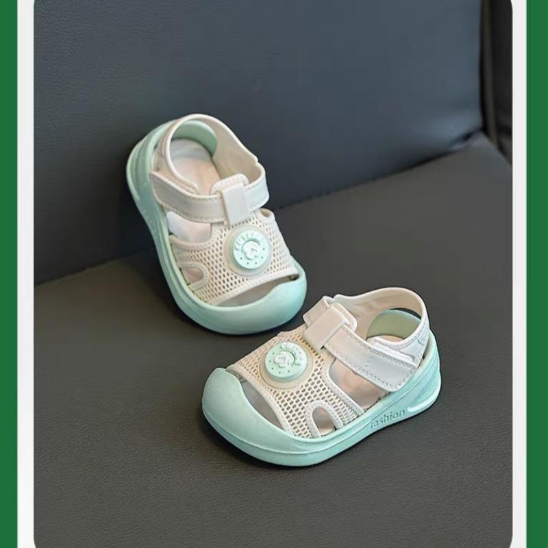Кроссовки, детские сандалии, летняя детская обувь с противоскользящим покрытием, мягкие дышащие накладки на носки для мальчиков и девочек