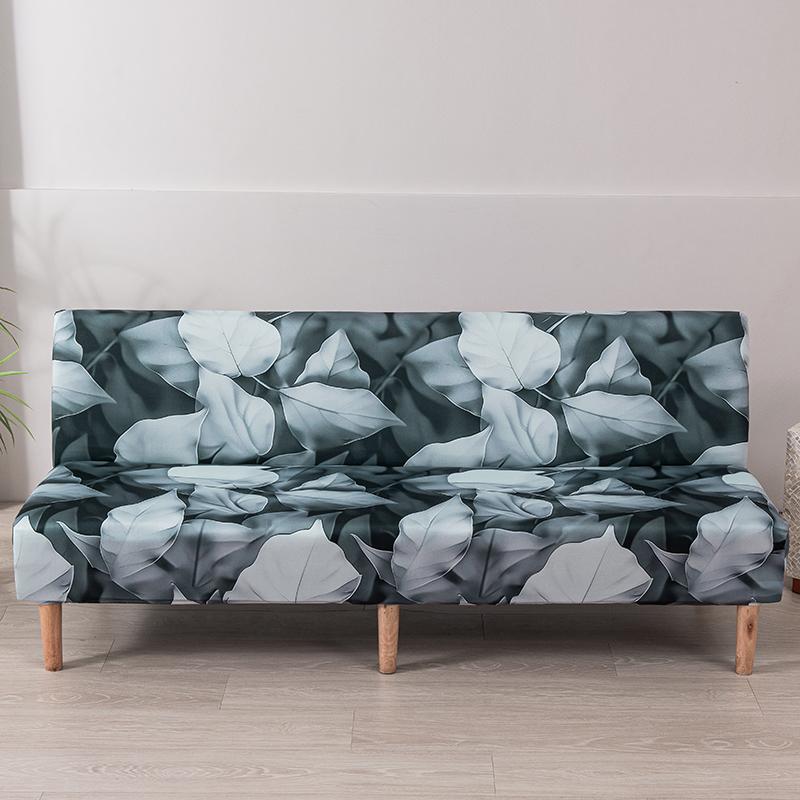 Чехол на футон без рукавов с цветочным принтом, эластичный чехол на диван-кровать, защитник мебели без подлокотников с эластичным низом, 1 шт.